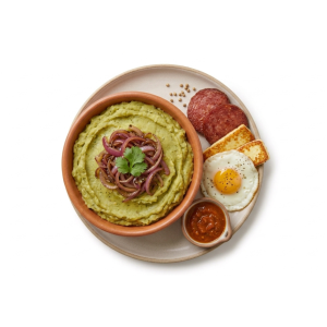Mangu dominicano con los tres golpes